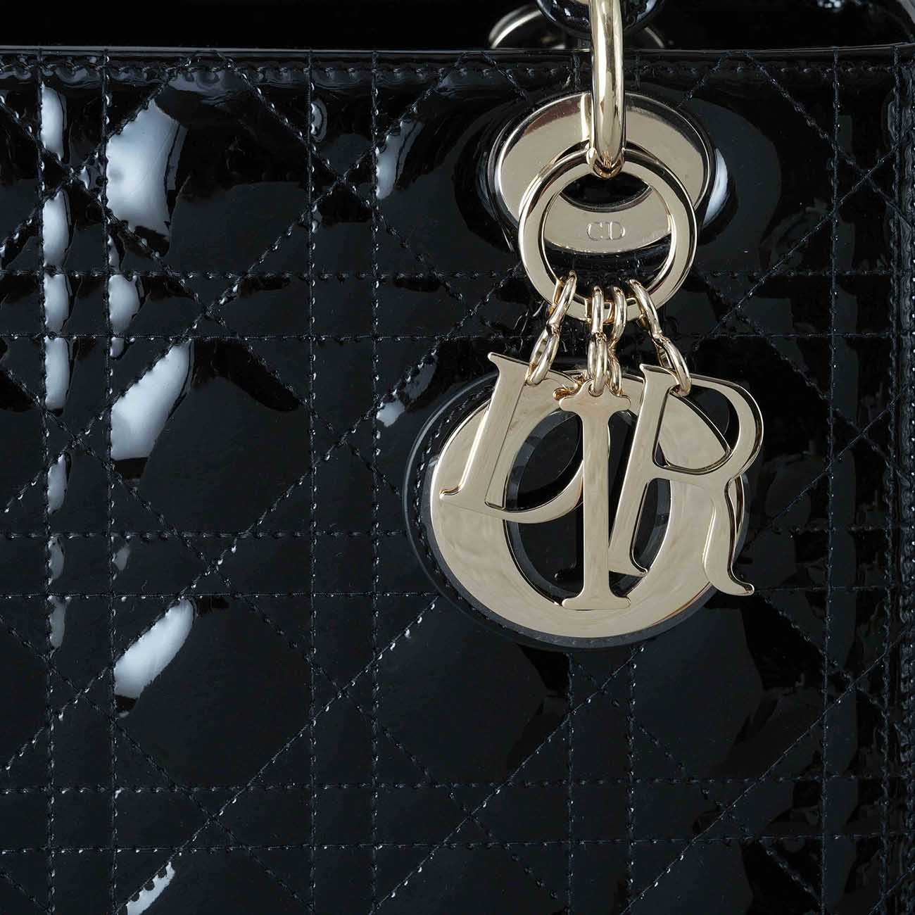 CHRISTIAN DIOR(USED)크리스찬디올 페이던트 레이디디올 미듐 토트 겸 숄더백